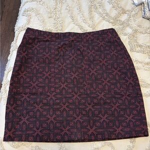 Banana Republic Black and Red Geometric Pencil Skirt